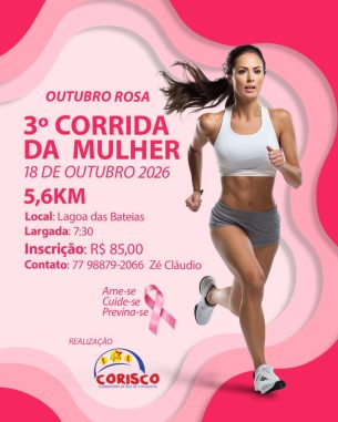 3ª CORRIDA DA MULHER - OUTUBRO ROSA CORISCO